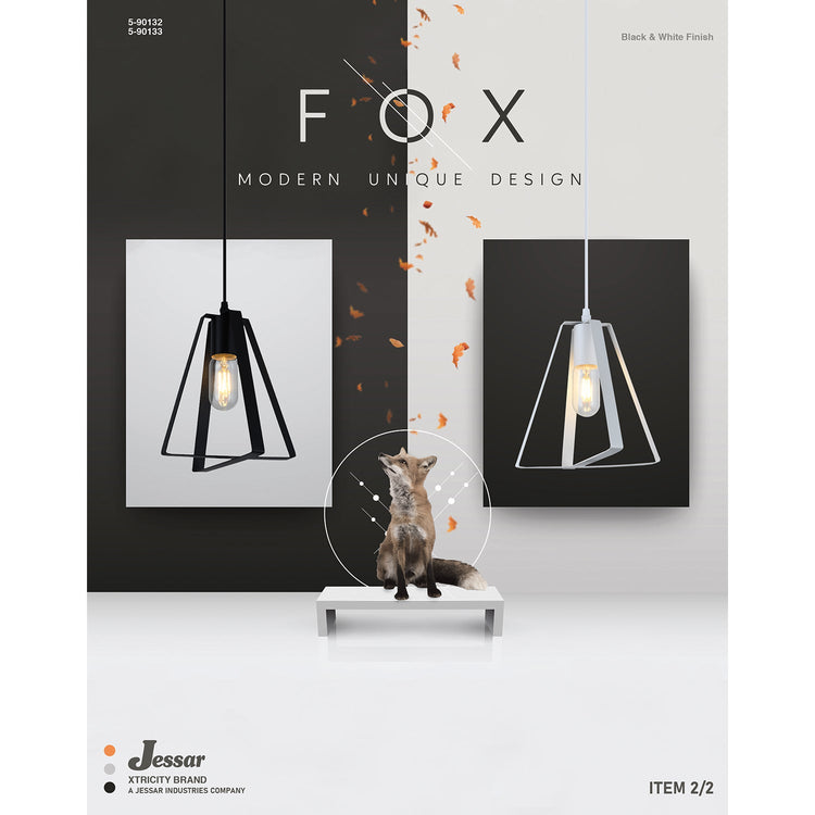 Xtricity Suspension 1 lumière « Fox » - Acier noir - Simple Boutique