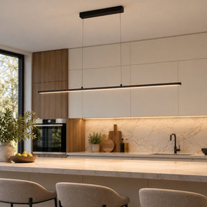 Xtricity Suspension linéaire à DEL Morrison 120 cm, noire, intensité variable - Simple Boutique