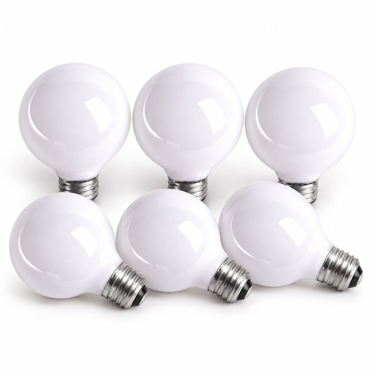 Xtricity Vanité blanc G25/40W/130V/culot moyen 1pk - Lot de 6 - Simple Boutique
