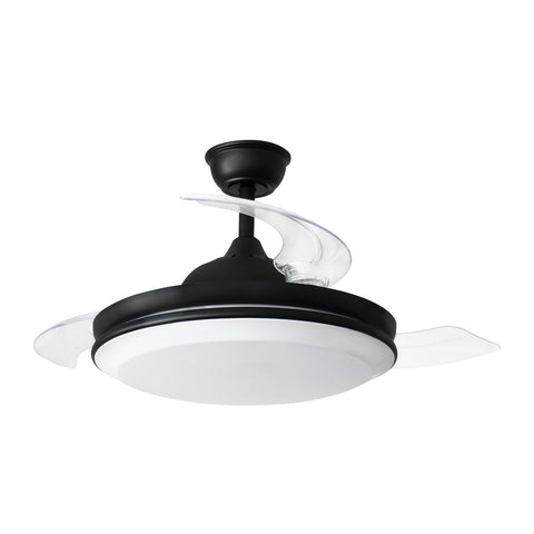 Xtricity - Ventilateur de Plafond avec Hélice Rétractable, Éclairage DEL, Télécommande Incluse, Noir