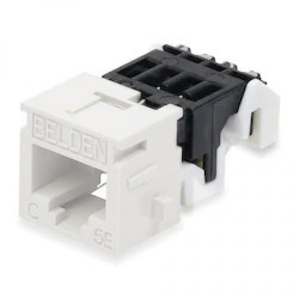 Belden Connecteur Keystone Cat5e MDVO RJ45 T568A/B, Blanc - Simple Boutique