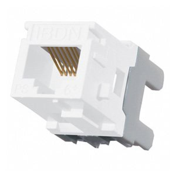 Belden Connecteur Keystone Cat6 MDVO RJ45 Type 110 T568A/B, Blanc - Simple Boutique