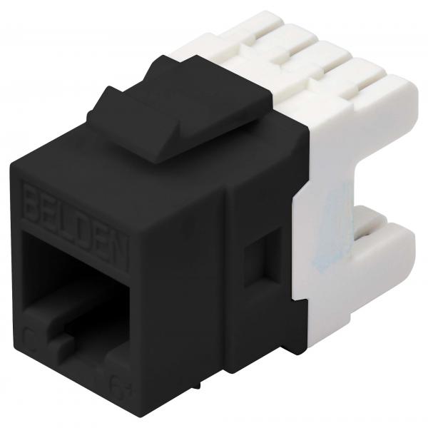 Belden Connecteur Keystone Cat6 RJ45 Type 110 T568A/B, Noir - Simple Boutique