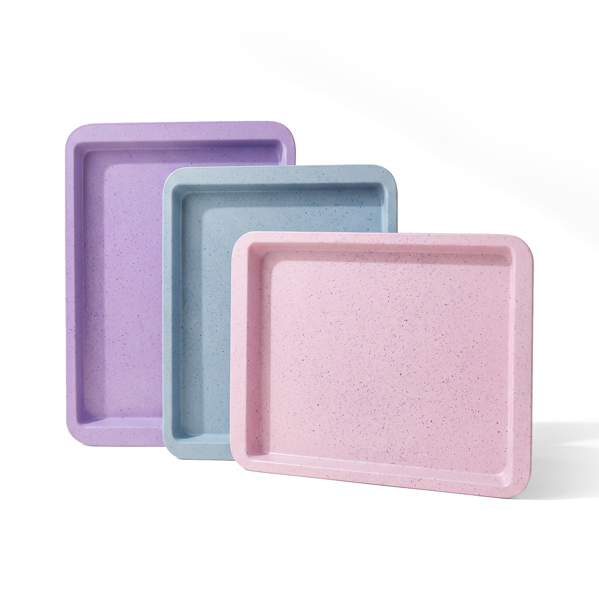 iBake Lot de 3 plaques de cuisson antiadhésives en céramique mouchetée - Simple Boutique