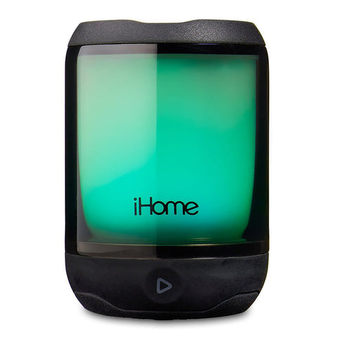 iHome - Haut-Parleur Bluetooth PlayGlow Mini Étanche avec 5 Modes d'éclairages, Noir