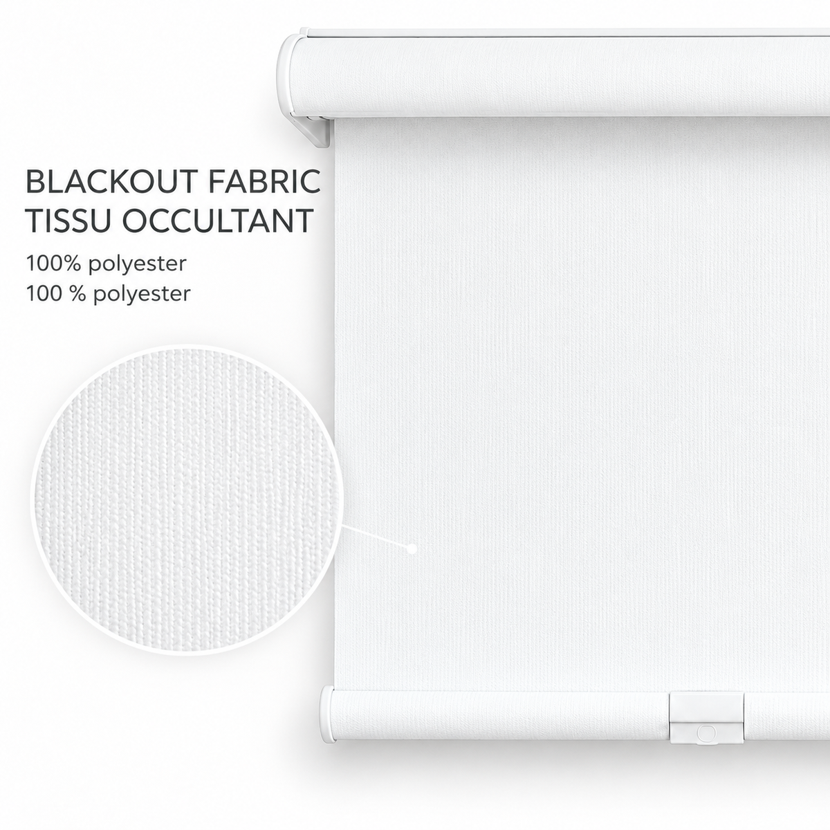 Oliver Stone blanc — Tissu occultant 100 % polyester