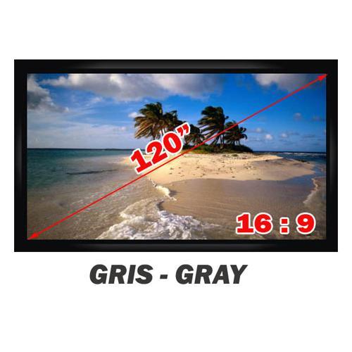 120" 16:9 Toile de projection à cadrage fixe - Gris - Simple Boutique