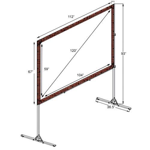 120'' 16:9 Toile de projection extérieure Easy-Fold Movie Master - Simple Boutique