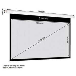 123'' 16:10 Toile de projection électrique avec télécommande - Simple Boutique