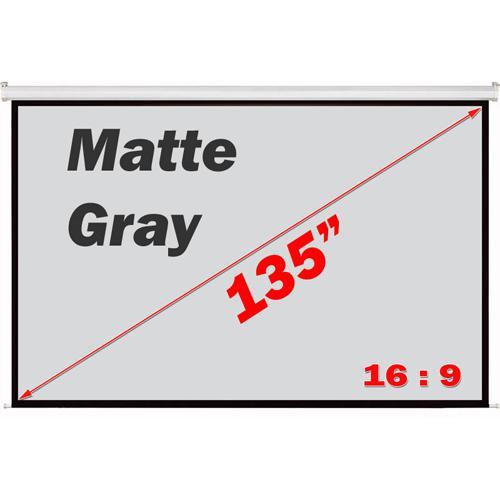135'' 16:9 Toile de projection électrique avec télécommande GRIS - Simple Boutique