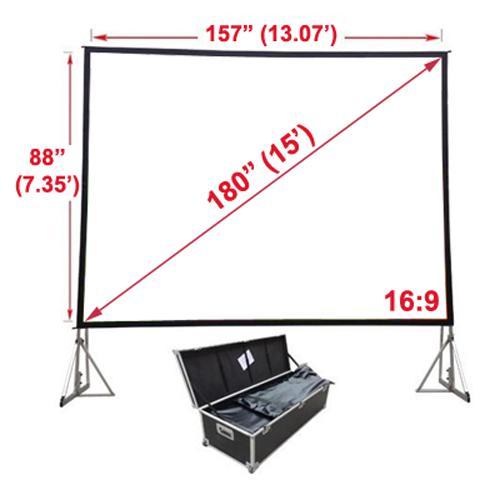 180'' 16:9 Toile de projection Fast-Fold avant-arrière & boitier - Simple Boutique