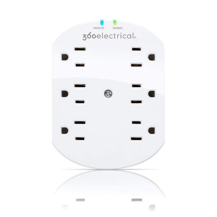 360 Electrical Loft Protecteur de Surtention à 6 Prises Blanc 360301 - Simple Boutique