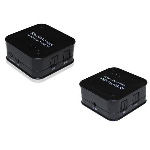 AMX AA-56 Sélecteur De Signaux Toslink Fibre Optique SPDIF 3 Entrées À Une Sortie - Simple Boutique