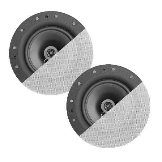 AMX AS-24 Haut-Parleurs Plafond Encastrés 8" 2 Voies 100 Watts 8 Ohms Vendu En Paire Blanc - Simple Boutique
