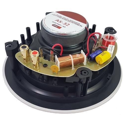 AMX AS-32 Haut-Parleurs Plafond Encastrés 6.5" 2 Voies 60 Watts 8 Ohms Vendu En Paire Blanc Sans Bordure - Simple Boutique