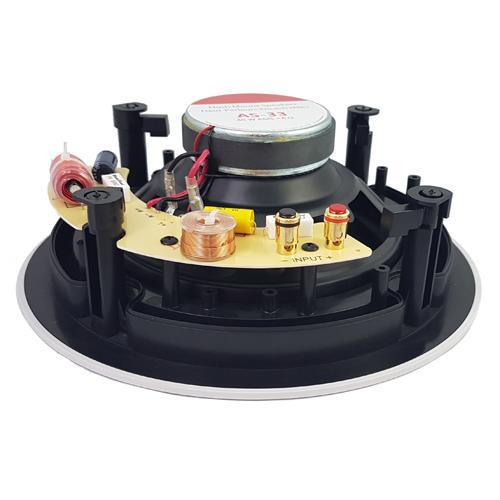 AMX AS-33 Haut-Parleurs Plafond Encastrés 8" 2 Voies 80 Watts 8 Ohms Vendu En Paire Blanc Sans Bordure - Simple Boutique