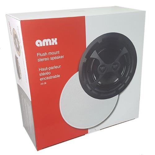 AMX AS-38 Haut-Parleur Plafond Encastré 85 Watts 8 Ohms 8" Stéréo 1 Un - Simple Boutique