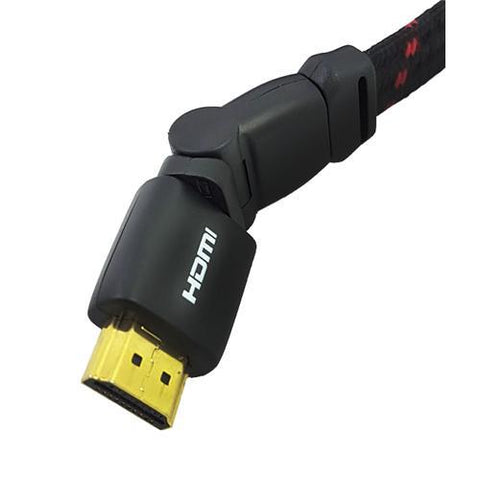 AMX Cable HDMI Plat V1.4 Mâle/Mâle avec Angle Variable à 360 Degrés et Jacket Ultra-Resistant