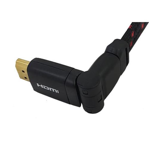 AMX Cable HDMI Plat V1.4 Mâle/Mâle avec Angle Variable à 360 Degrés et Jacket Ultra-Resistant