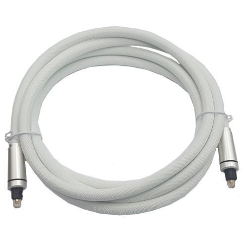 AMX Câble Toslink Audio Fibre Optique Premium 6 Pieds Blanc - Simple Boutique