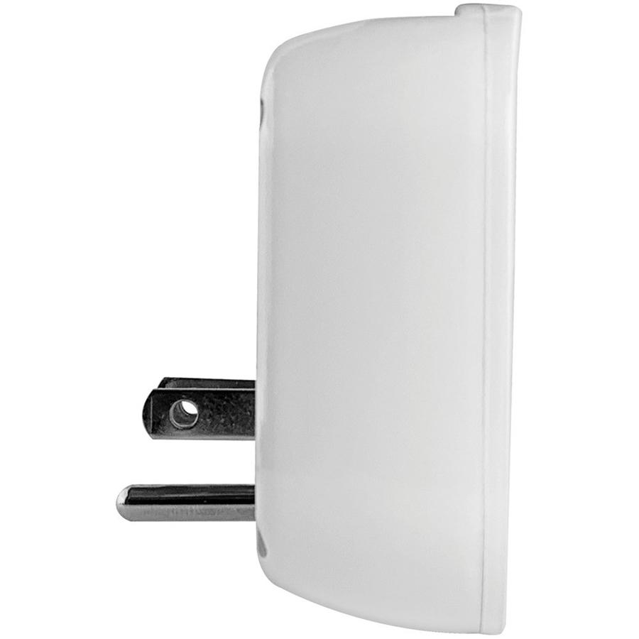 AMX PA-35 Protecteur de Surtension Mural 3 Prises Avec 2 Ports USB 2.4A Blanc - Simple Boutique