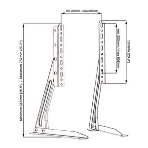 AMX Support De Table (Base, Pied De Remplacement) LED LCD PLASMA 13" À 70" - Simple Boutique