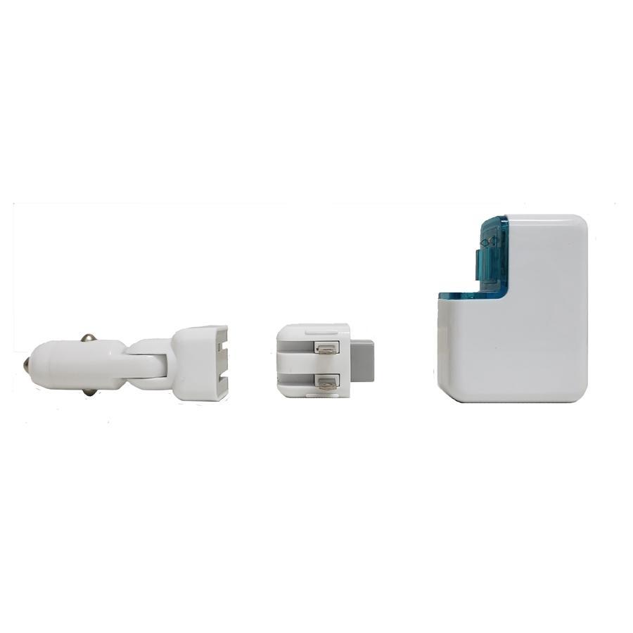 AMX UPS01 Chargeur Murale et pour Voiture avec Alimentation de Secours USB Blanc - Simple Boutique