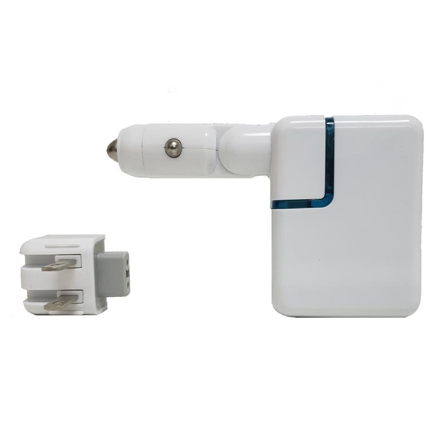AMX UPS01 Chargeur Murale et pour Voiture avec Alimentation de Secours USB Blanc - Simple Boutique