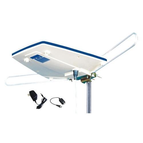 AMX VA-55 Antenne De TV Extérieur Amplifiée À 2 Sorties TV Ou FM HDTV ATSC VHF Et UHF - Simple Boutique