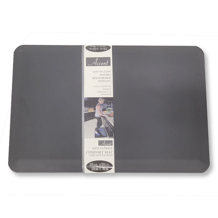 Accent - Tapis Anti-Fatigue Résistant à la Moisissure, 30" x 20" ,Gris - Simple Boutique