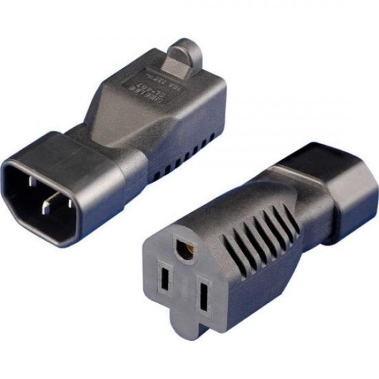 Adaptateur Secteur C14 Vers NEMA 5-15R Noir - Simple Boutique