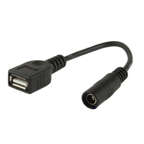 Adaptateur USB A femelle à 2.1x5.5mm DC femelle Câble d'alimentation