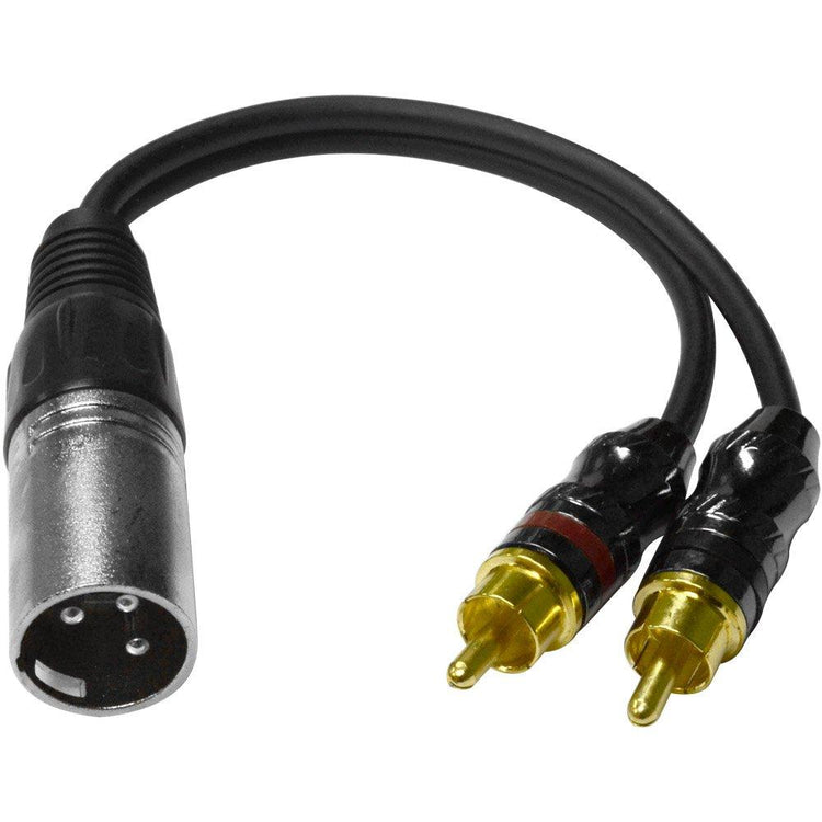 Adaptateur XLR Mâle à 2 RCA Mâle 6 pouces - Simple Boutique