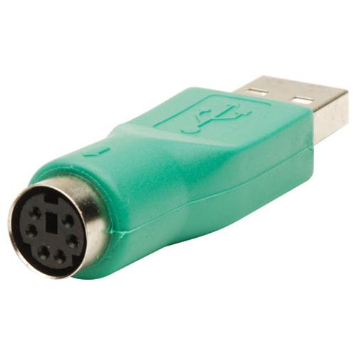 Adaptateur de Souris PS/2 Femelle à USB A mâle Vert