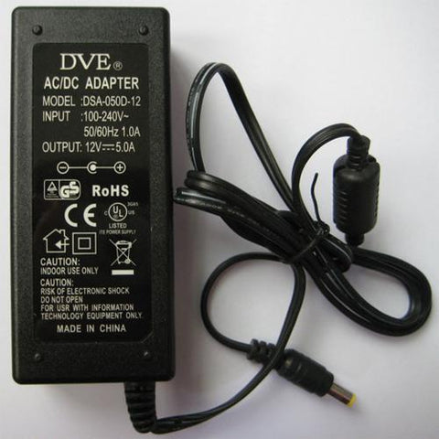 Adaptateur de courrant AC/DC 12v - 5A intérieur 2.1x5.5mm