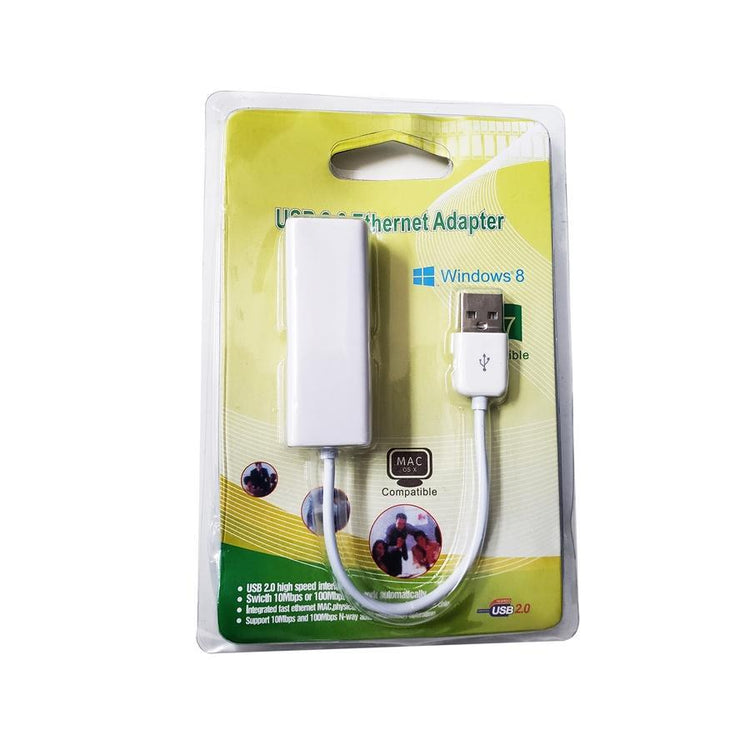 Adapteur USB 2.0 à Ethernet CAT5e, Blanc - Simple Boutique