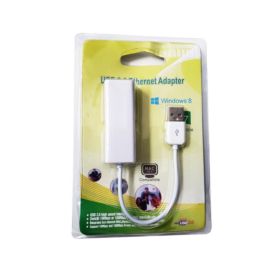 Adapteur USB 2.0 à Ethernet CAT5e, Blanc - Simple Boutique