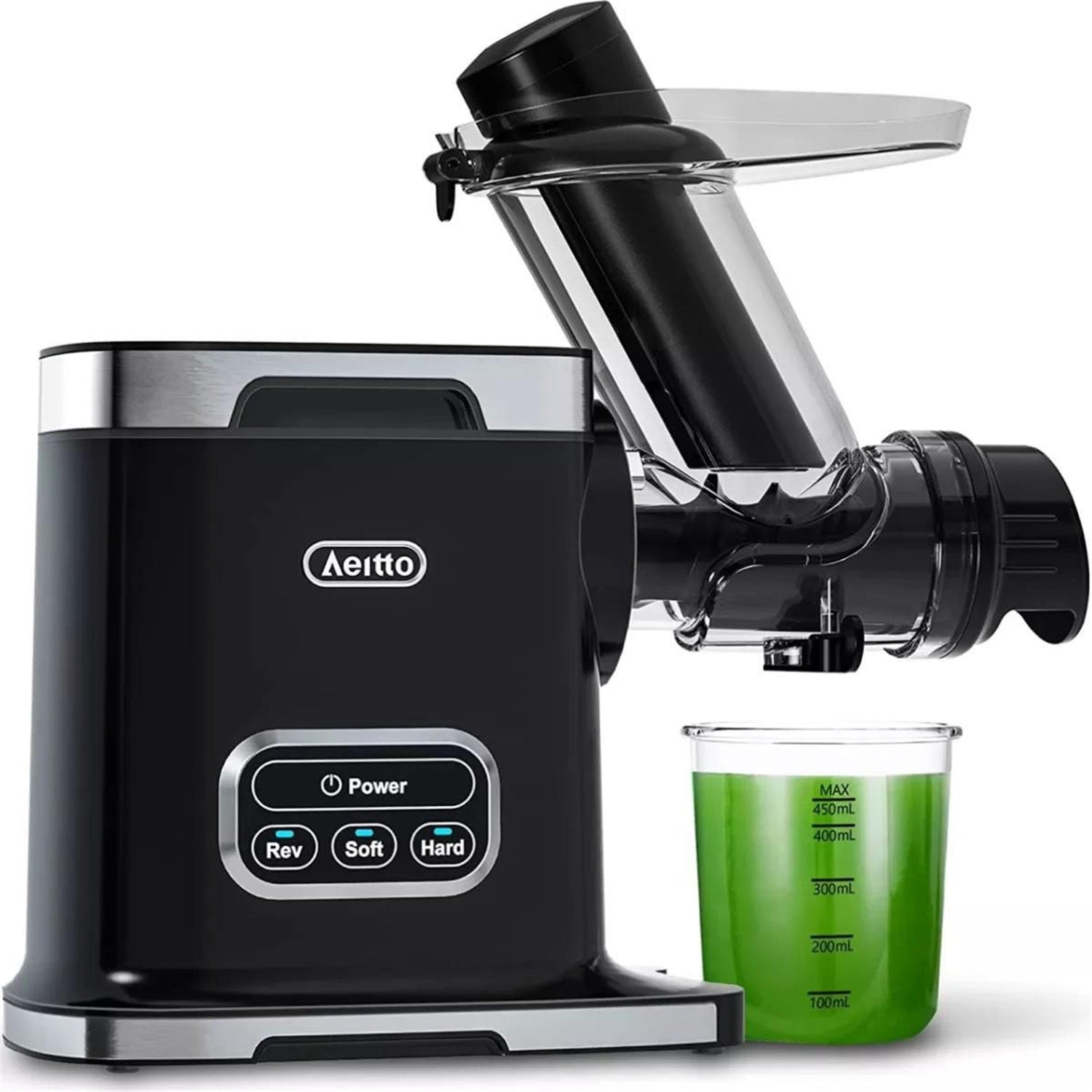 Aeitto - Presse Agrume/ Extracteur à Jus à mastication à Froid. 2 Modes de Vitesses, Noir - Simple Boutique