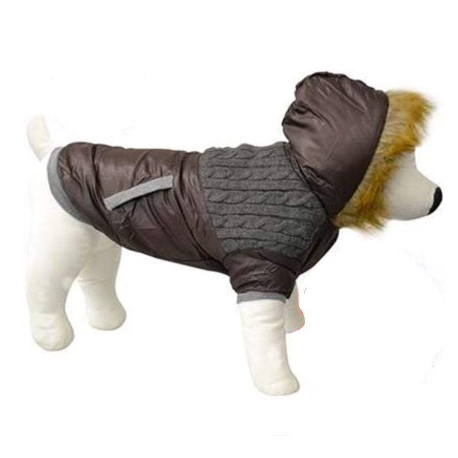 Animooos PCL-426L Parka de Retention Thermique pour Chien, Couleur Marron, Grandeur Large - Simple Boutique