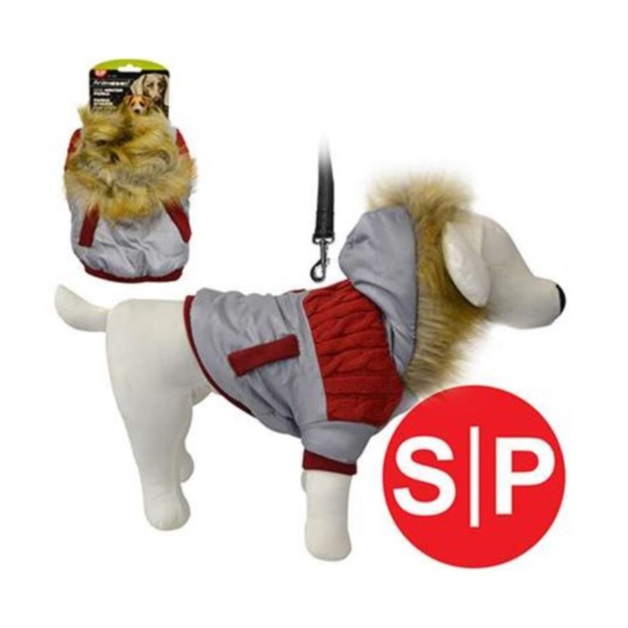 Animooos PCL-426S Parka de Retention Thermique pour Chien, Couleur Rouge, Grandeur Petit - Simple Boutique