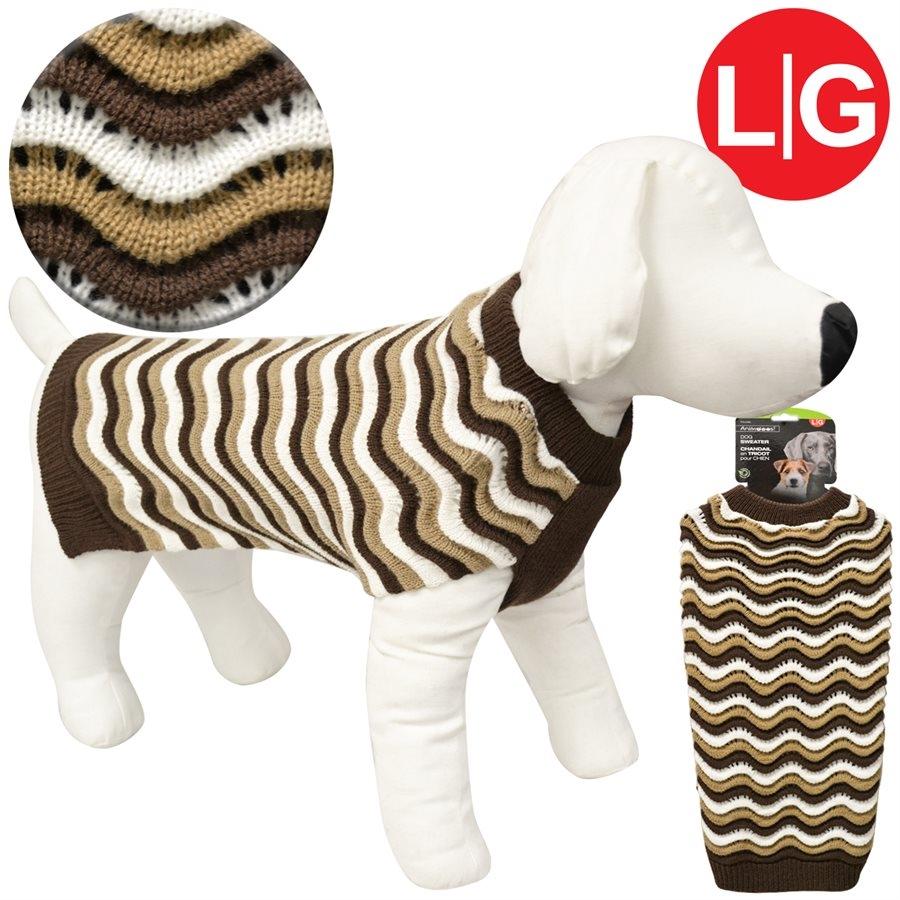 Animooos PCL298L Chandail en Laine pour Chien, Couleur Marron, Grandeur Large - Simple Boutique