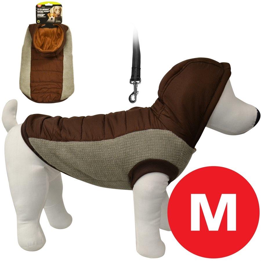 Animooos PCL815M Veste d'hiver Rembourrée pour Chien, Couleur Marron, Grandeur Medium - Simple Boutique