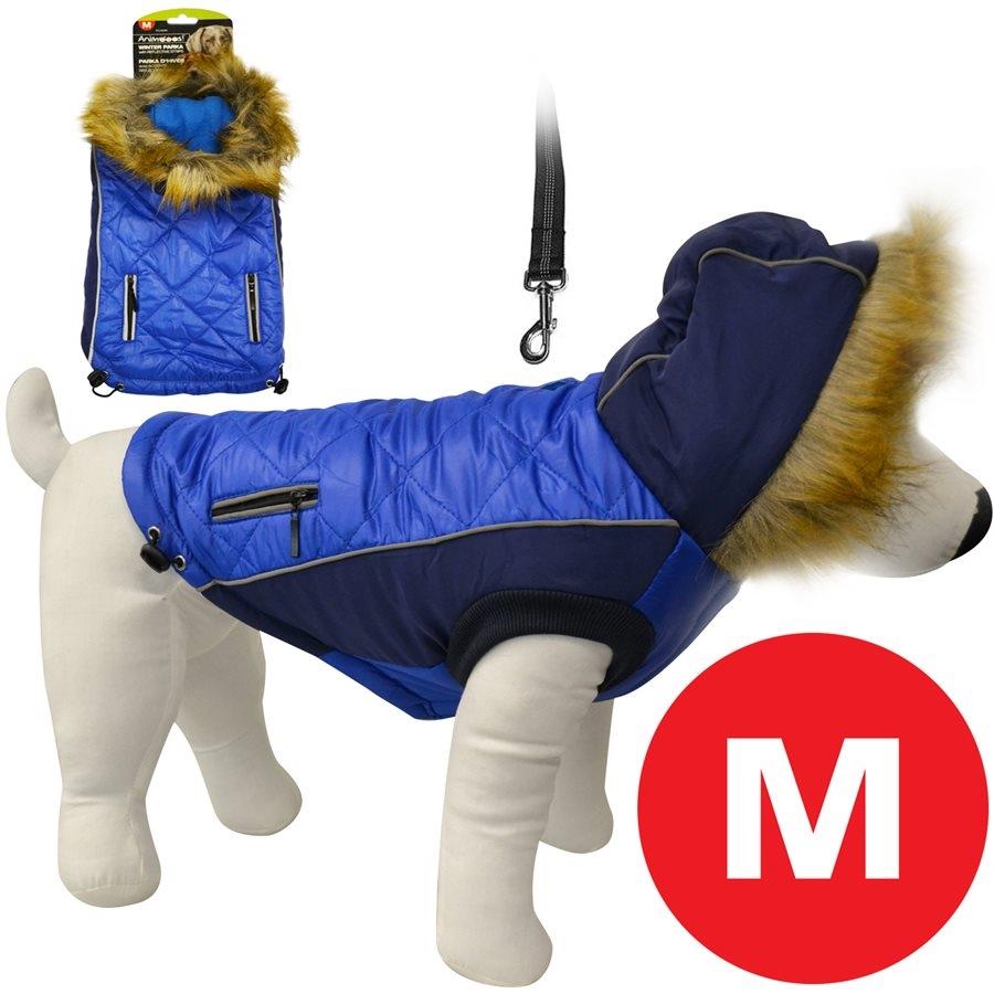 Animooos PCL820M Parka de Retention Thermique pour Chien, Couleur Bleu, Grandeur Medium - Simple Boutique