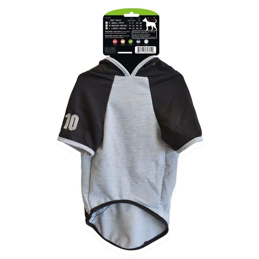 Animooos PCL823L T-Shirt avec Capuche pour Chien, Couleur Noir, Grandeur Large - Simple Boutique