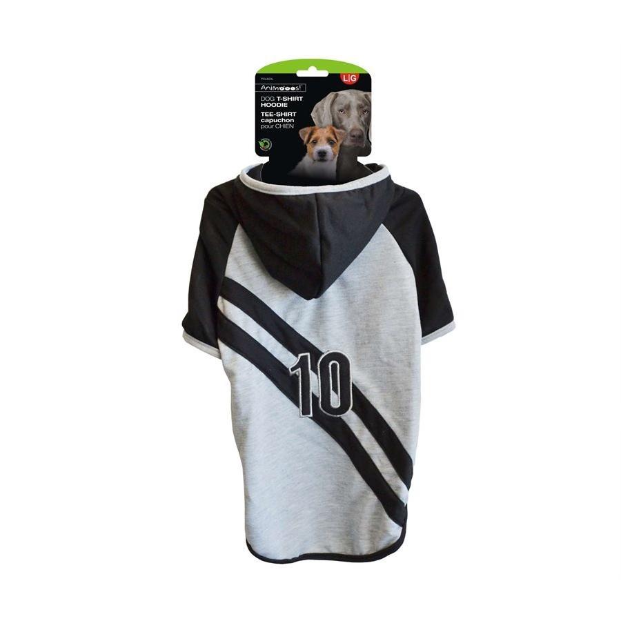 Animooos PCL823L T-Shirt avec Capuche pour Chien, Couleur Noir, Grandeur Large - Simple Boutique