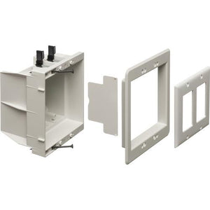 Arlington DVFR2W Boite Murale Double pour câble et prise de courrant Blanche - Simple Boutique