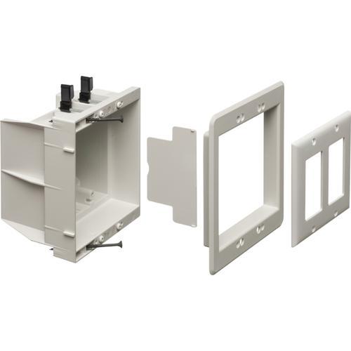 Arlington DVFR2W Boite Murale Double pour câble et prise de courrant Blanche - Simple Boutique