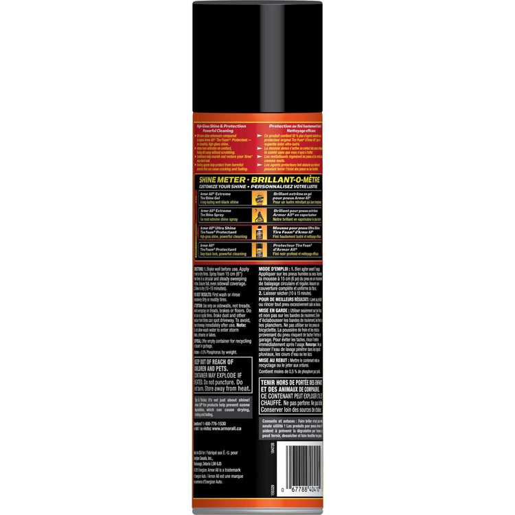 ArmorAll - Mousse pour Pneus Ultra-Shine, Nettoie et Protége, 510g - Simple Boutique