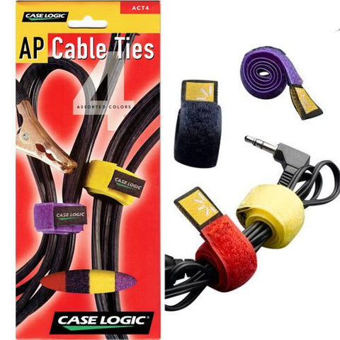 Attache-câbles de velcro nylon de marque Case Logic (4 couleurs) 19.5