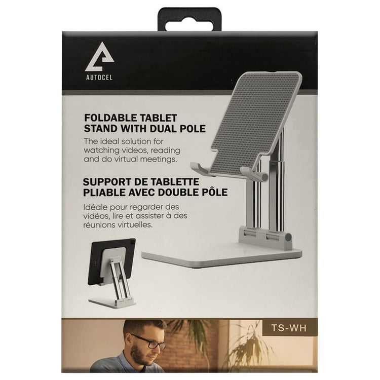 Autocel - Support Universel pour Téléphone ou Tablette Avec Surface Antidérapante, Blanc - Simple Boutique
